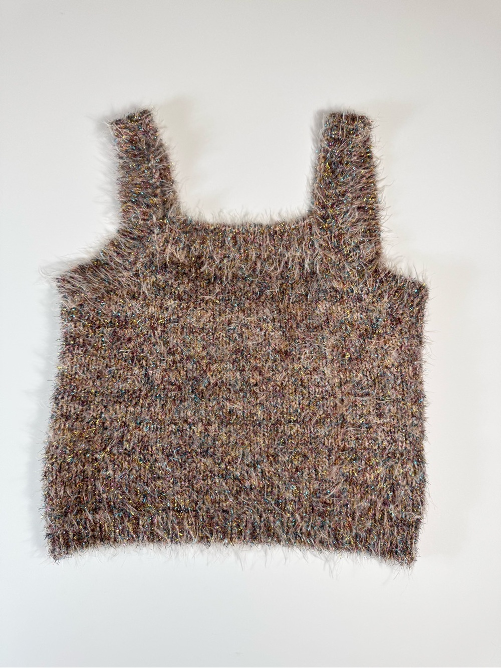 Forever 21 Metallic Multi-Color Fuzzy Crop Tank - Picture 4 of 12